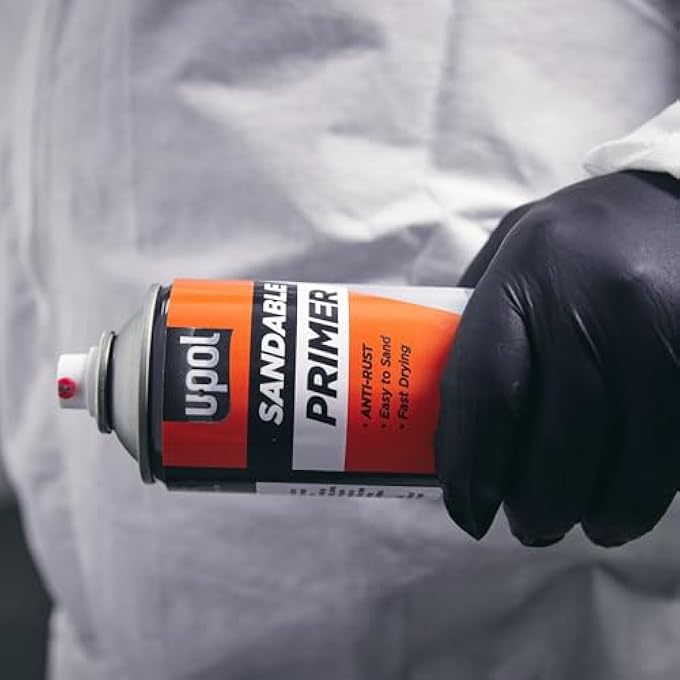 U-POl SANDABLE PRIMER, FAST-DRYING, DURABLE & ALL-PURPOSE PRIMER SPRAY WITH ANTI-RUST TECHNOLOGY, WHITE - Image 3